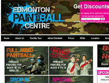 Tablet Screenshot of edmontonpaintball.ca
